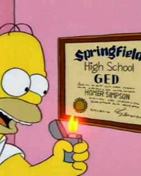 The Simpsons: Homer Goes to College