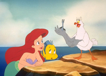 Scuttle explains the difference between the salad dinglehopper and the dinner dinglehopper